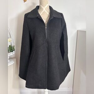 Wool cape coat